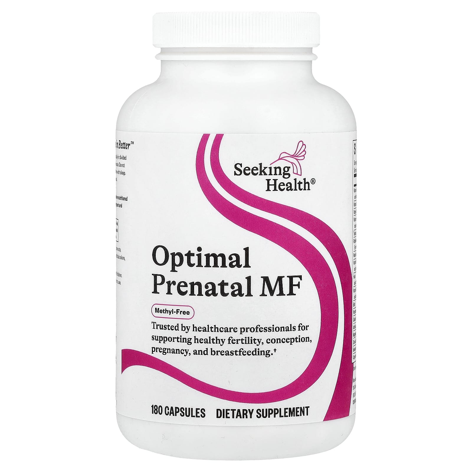 Seeking Health, Optimal Prenatal MF, 180 Capsules UPC 810007521541 | HiLife Vitamins